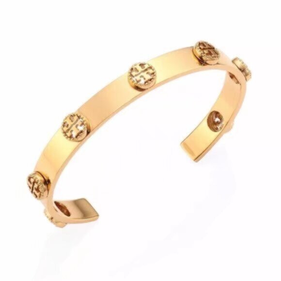 Tory Burch Gold Bracelet with Signature Emblems - Picture 1 of 4
